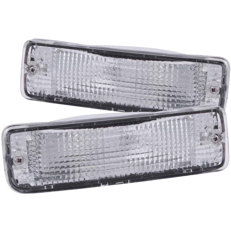 ANZO 1989-1995 Toyota Pickup Euro Parking Lights Chrome w/ Amber Reflector-SR1 Performance