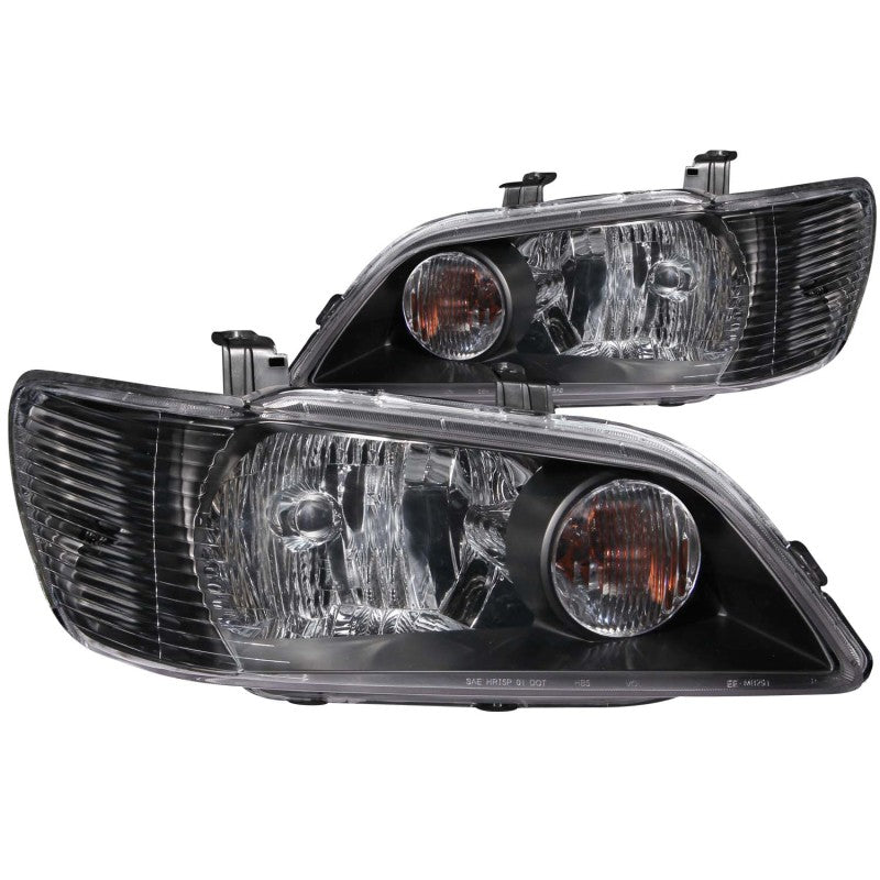 ANZO 2002-2003 Mitsubishi Lancer Crystal Headlights Black-SR1 Performance