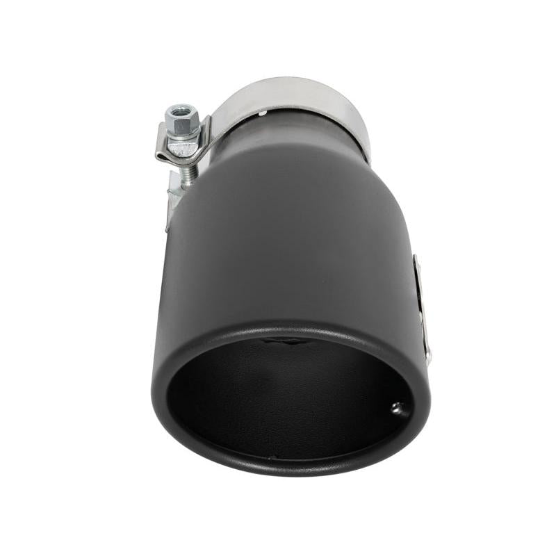 aFe MACH Force-Xp 409 SS Exhaust Tip Black (Left Side) 3in In x 4-1/2in Out x 9in L Clamp-On-SR1 Performance
