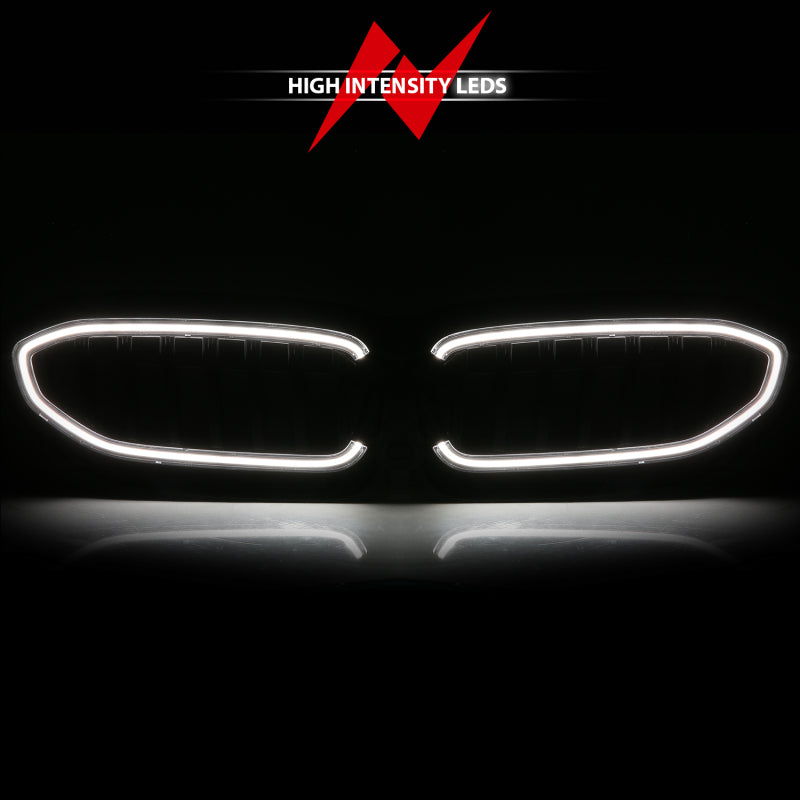 Anzo 19-22 BMW 3 Series Black Housing Full LED Front Grille w/ Initiation & Running Light-SR1 Performance