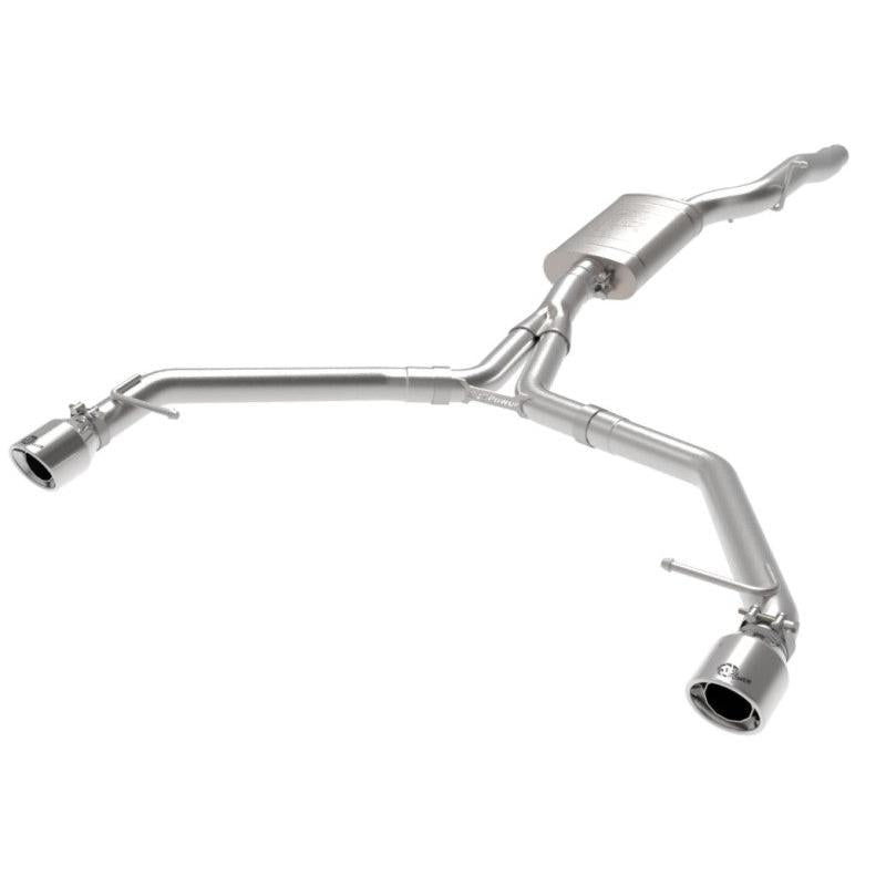 afe MACH Force-Xp 13-16 Audi Allroad L4 SS Axle-Back Exhaust w/ Polished Tips-SR1 Performance