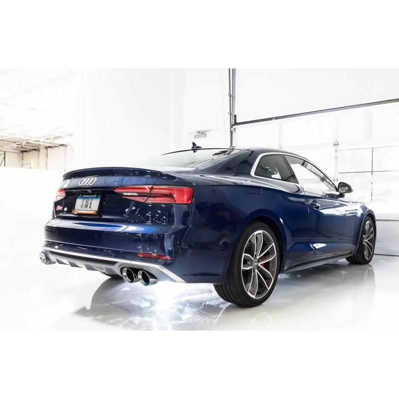 AWE Tuning Audi B9 S4 Touring Edition Exhaust - Non-Resonated (Silver 102mm Tips)-SR1 Performance