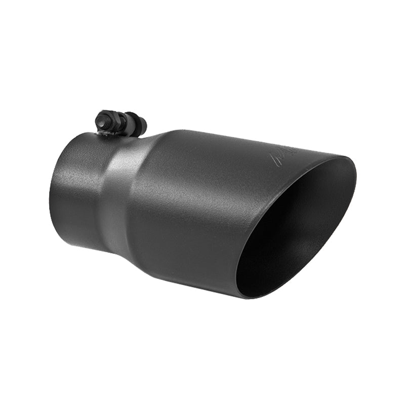 MBRP Tip 3in Round x 4in Inlet OD Dual Walled Angled Black Tip - Fits all 3in Exhausts-SR1 Performance