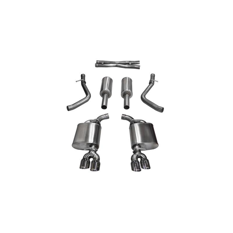 Corsa 2015-2017 Dodge Challenger Sport Cat-Back Dual Rear Exit with Twin 3.5in Polished Pro-Seri-SR1 Performance