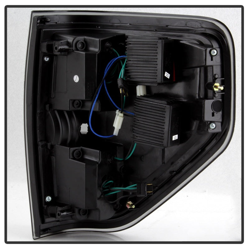 xTune 09-14 Ford F-150 Light Bar LED Tail Lights - Black Smoke (ALT-JH-FF15009-LBLED-BSM)-SR1 Performance