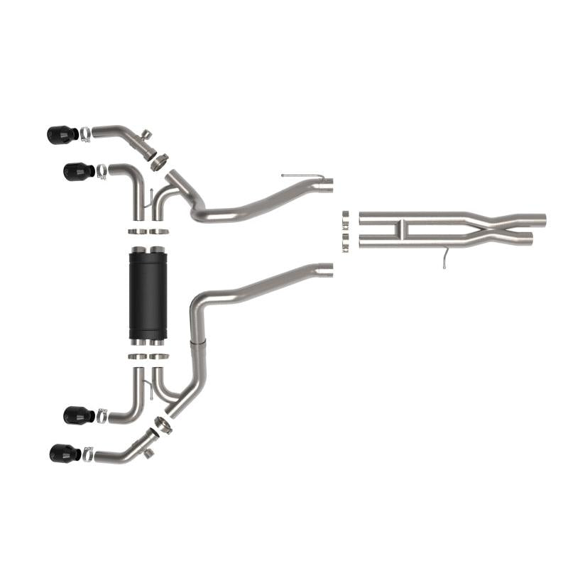 aFe Vulcan Series 2.5in 304SS Cat-Back Exhaust 2021+ Jeep Wrangler 392 6.4L w/ Black Tips-SR1 Performance