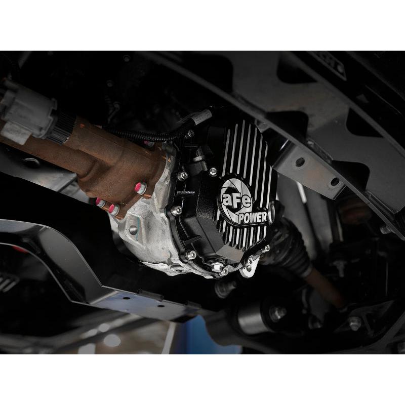 AFE Power 11-18 GM 2500-3500 AAM 9.25 Axle Front Differential Cover Black Machined Street Series-SR1 Performance