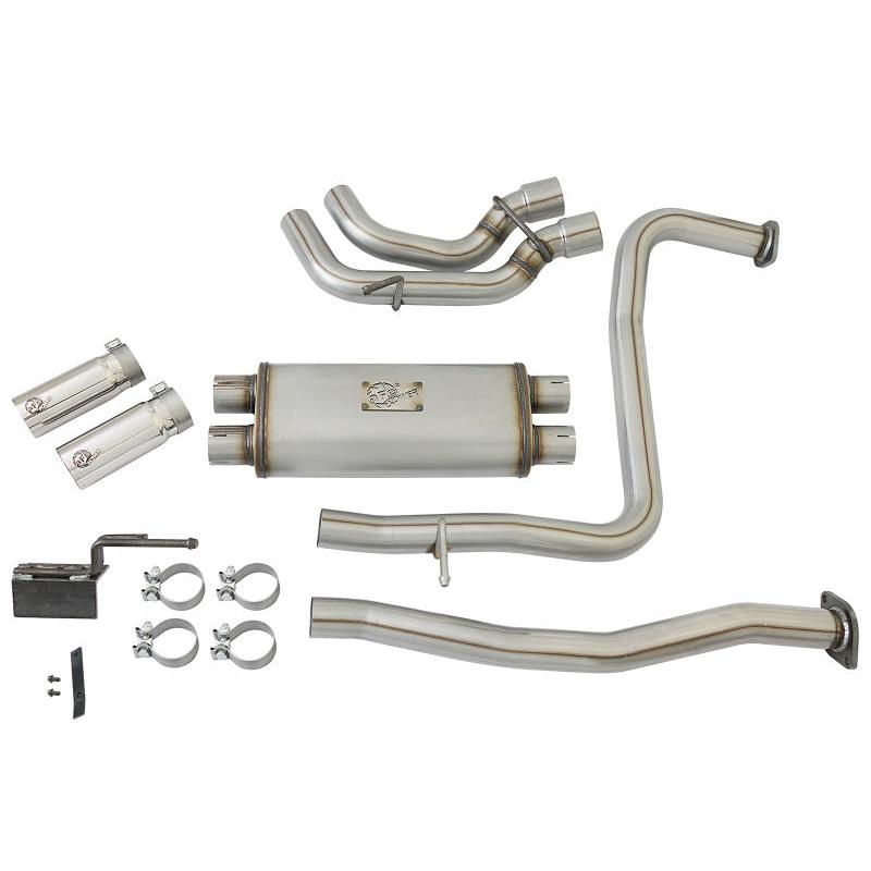 aFe POWER Rebel Series 2-1/2in 409 SS Cat Back Exhaust w/ Polished Tips 16-17 Nissan Titan V8 5.6L-SR1 Performance