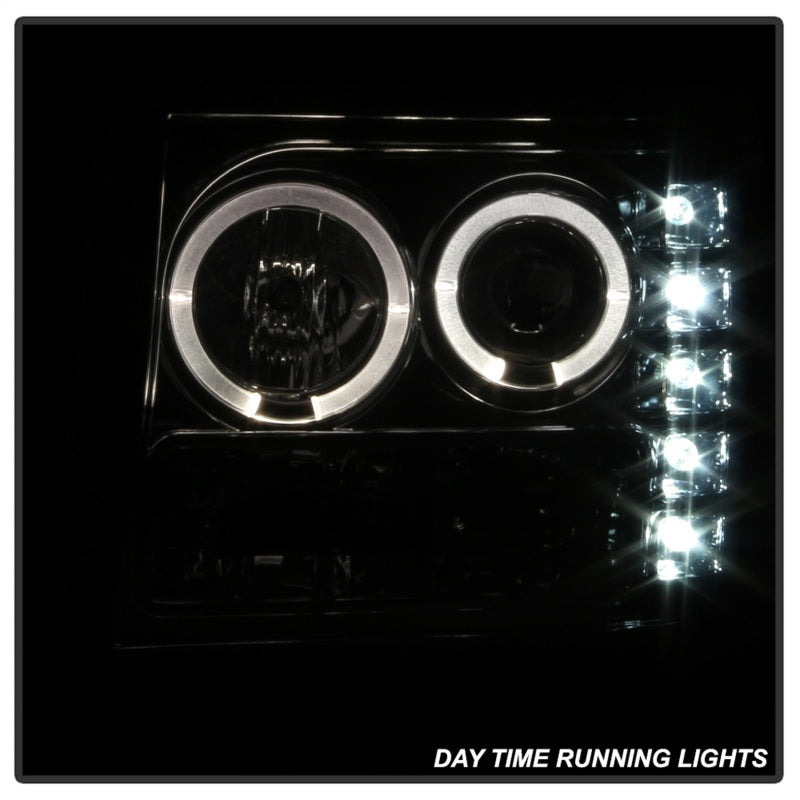 Spyder GMC Sierra 1500/2500/3500 07-13 Projector Headlights LED Halo- LED Smoke PRO-YD-GS07-HL-SM-SR1 Performance