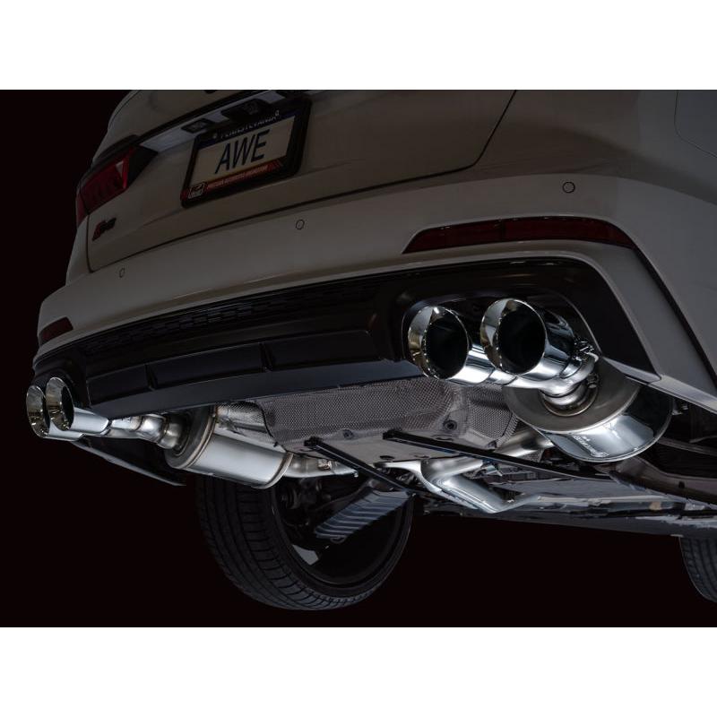 AWE Tuning 19-23 Audi C8 S6/S7 2.9T V6 AWD Touring Edition Exhaust - Chrome Silver Tips-SR1 Performance
