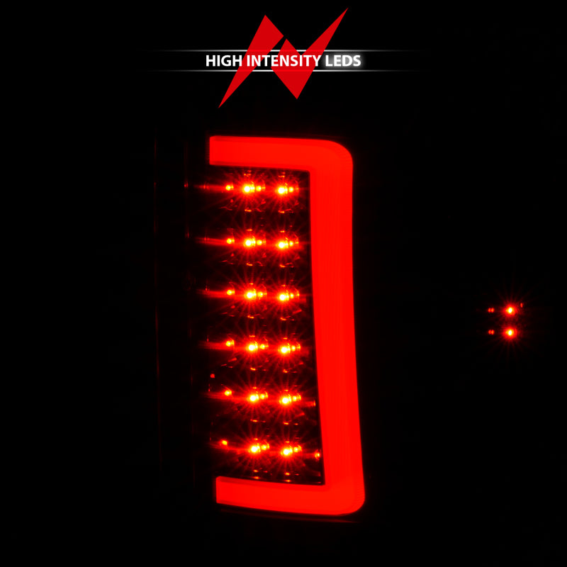 ANZO 2007-2013 GMC Sierra LED Tail Lights w/ Light Bar Black Housing Smoke Lens-SR1 Performance