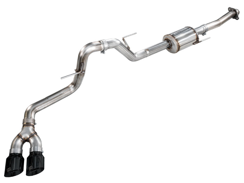 AWE Tuning 3015-33145 Ford F-150 Cat-Back Exhaust with 4.5-inch Dual Side Exit Diamond Black Tips