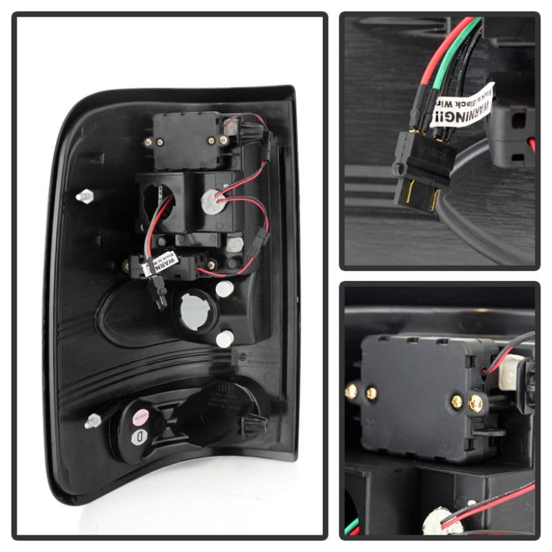 Spyder Ford F150 Styleside 04-08 (Not Fit Heritage & SVT)LED Tail Lights Black ALT-YD-FF15004-LED-BK-SR1 Performance