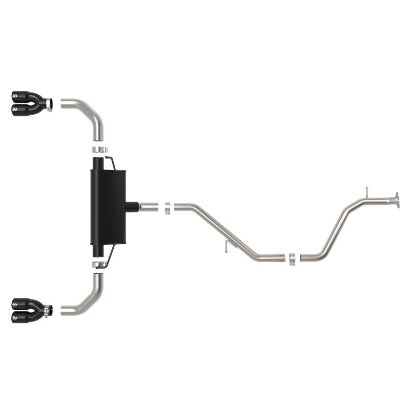 aFe 19-21 Lexus UX200 Takeda 2in - 2.5in. 304 SS Cat-Back Exhaust System w/ Black Tip-SR1 Performance