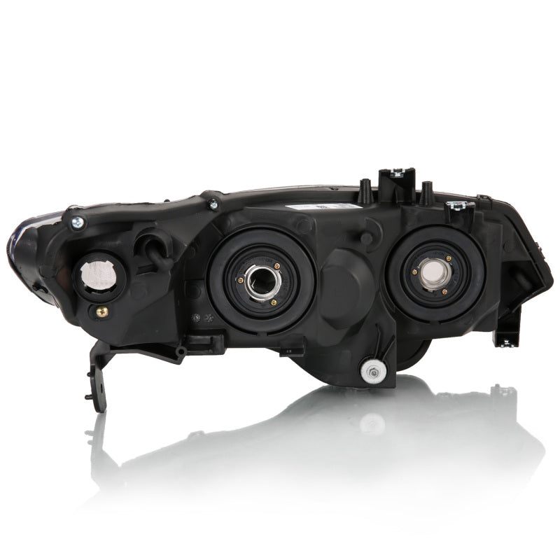 ANZO 2006-2009 Honda Civic 2 Door Crystal Headlight Black Amber (OE Replacement)-SR1 Performance