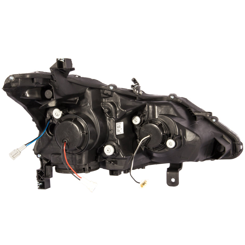 ANZO 2013-2014 Nissan Altima Projector Headlights w/ Plank Style Design Black-SR1 Performance