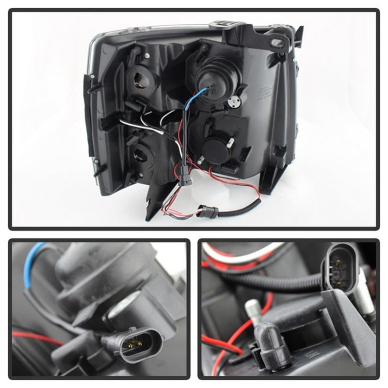 Spyder Chevy Silverado 1500 07-13 Projector Headlights LED Halo LED Blk PRO-YD-CS07-HL-BK-SR1 Performance