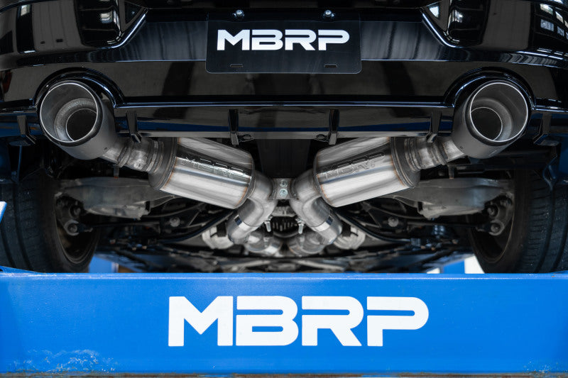 MBRP 23-24 Nissan Z 3.0L Armor Pro T304 Stainless Steel 3in Cat-Back Dual Rear Exit w/ 5in OD CF Tip-SR1 Performance