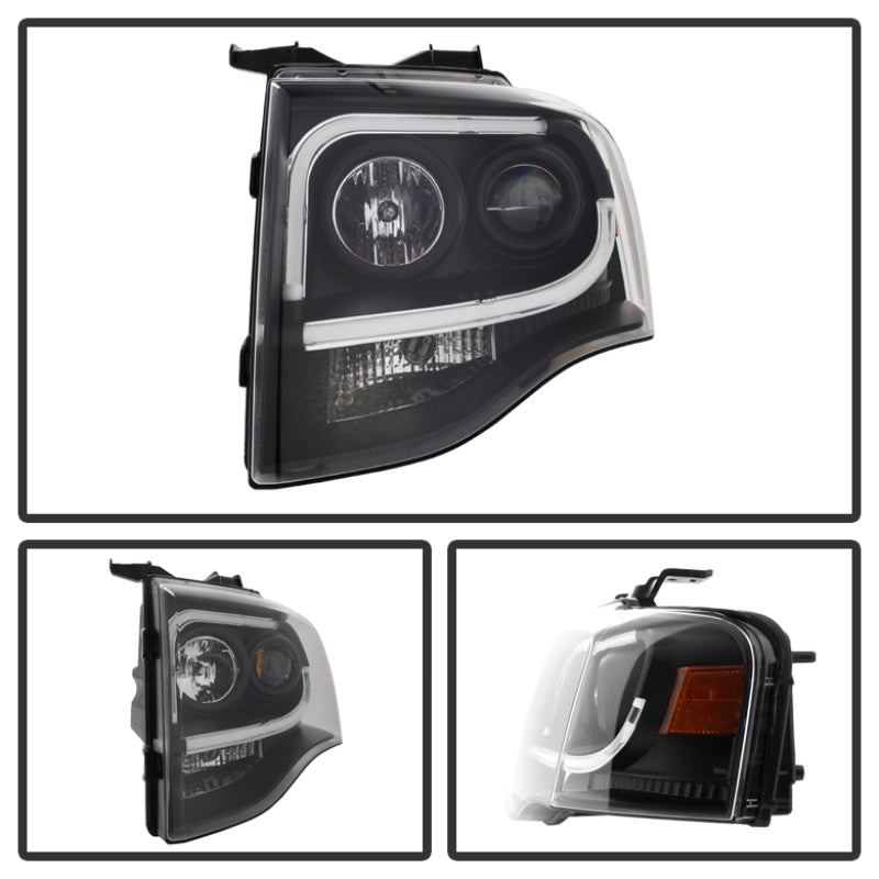 Spyder Ford Expedition 07-13 Projector Headlights Light Tube DRL Blk PRO-YD-FE07-LTDRL-BK-SR1 Performance