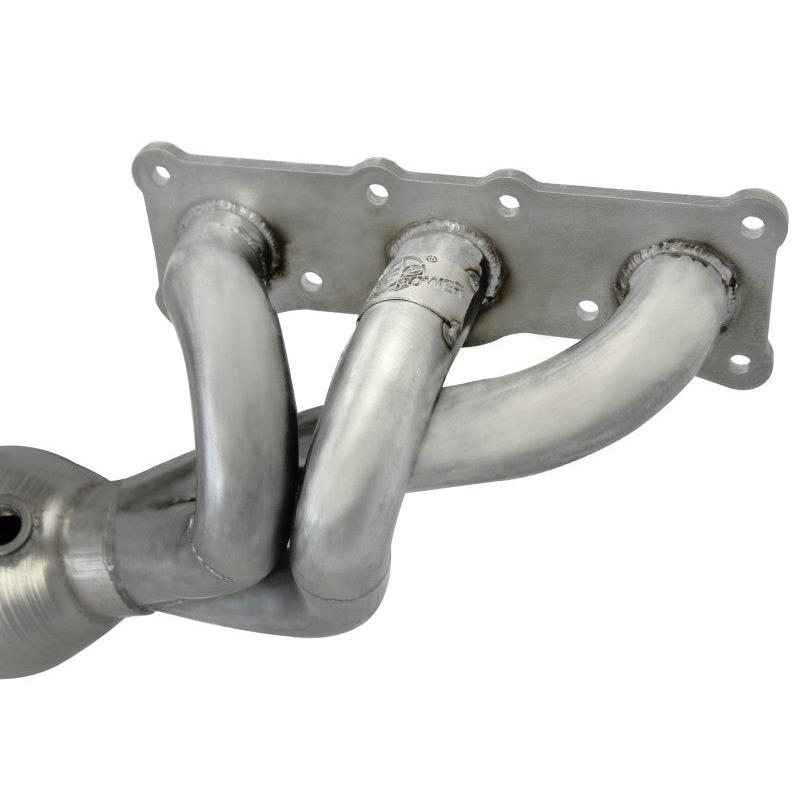 aFe 08-13 BMW 128i (E82/88) L6 3.0L Twisted Steel 304 Stainless Steel Long Tube Header w/ Cat-SR1 Performance