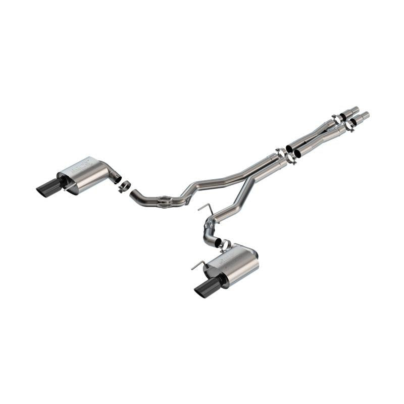 Borla 2024 Ford Mustang GT 5.0L V8 w/o Active Exhaust ATAK Cat-Back Exhaust System - Black Chrome-SR1 Performance