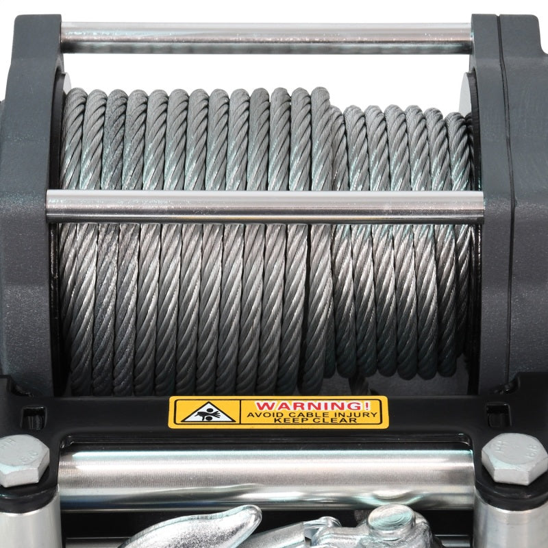 Superwinch 4500 LBS 12V DC 15/64in x 50ft Steel Rope Terra 4500 Winch - Gray Wrinkle-SR1 Performance