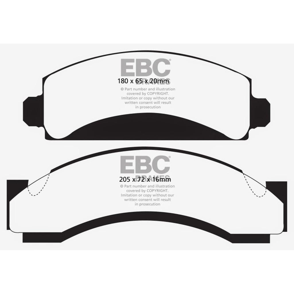 EBC Yellowstuff Front Brake Pads for Chevrolet G30 - High-Performance Street and Track Use Part DP41241R