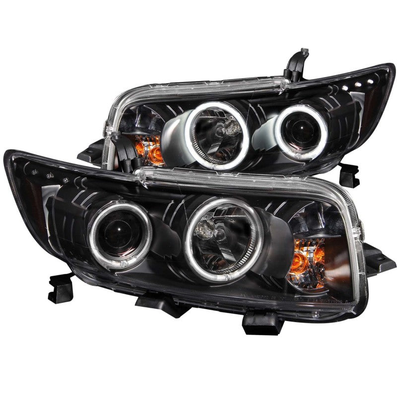ANZO 2008-2010 Scion Xb Projector Headlights w/ Halo Black-SR1 Performance