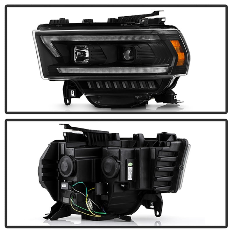 Spyder 19-22 Dodge Ram 2500 (Halogen Only) Projector Headlights - Black PRO-YD-DR19HDHALSI-SEQ-BK-SR1 Performance