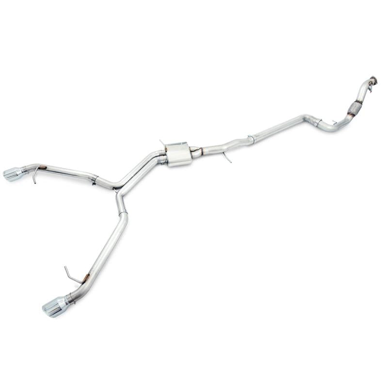 AWE Tuning Audi B9 A4 Track Edition Exhaust Dual Outlet - Chrome Silver Tips (Includes DP)-SR1 Performance