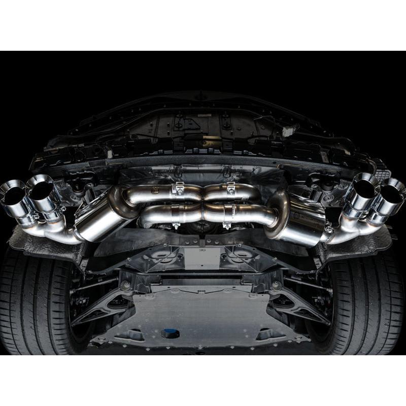 AWE Tuning 2020 Chevrolet Corvette (C8) Touring Edition Exhaust - Quad Chrome Silver Tips-SR1 Performance
