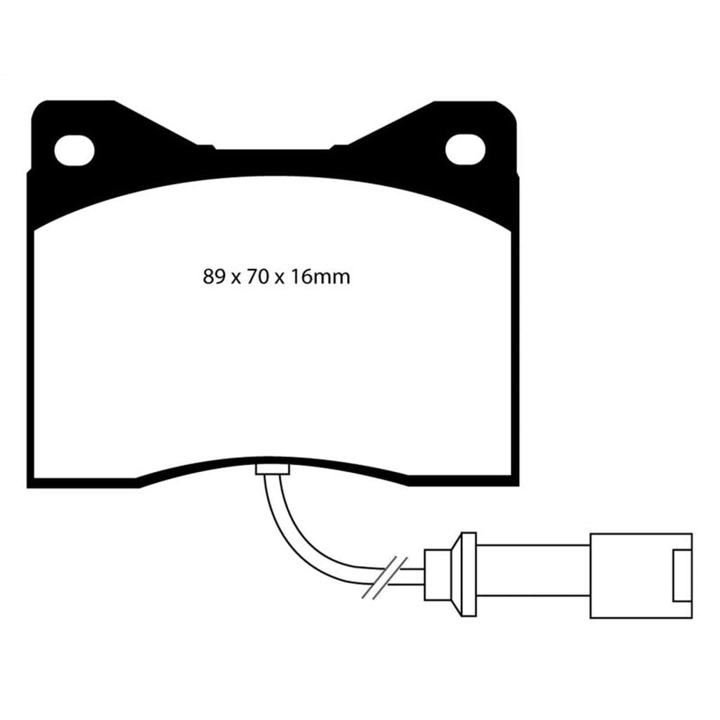EBC Yellowstuff Front Brake Pads for BMW 7 Series (1975-1988) - High-Performance Street and Track Use
