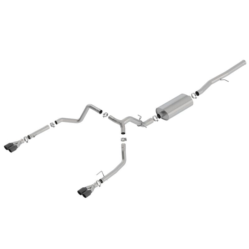 Borla 19 Chevrolet Silverado/GMC Sierra 1500 6.2L SS Touring Catback Exhaust - Black Chrome Tips-SR1 Performance