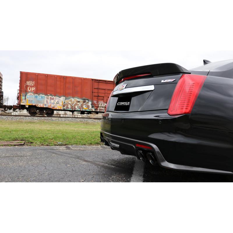 Corsa 2016-2019 Cadillac CTS-V 2.75in Inlet / 4.0in Outlet Black PVD Tip Kit (For Corsa ExhaustOnly)-SR1 Performance