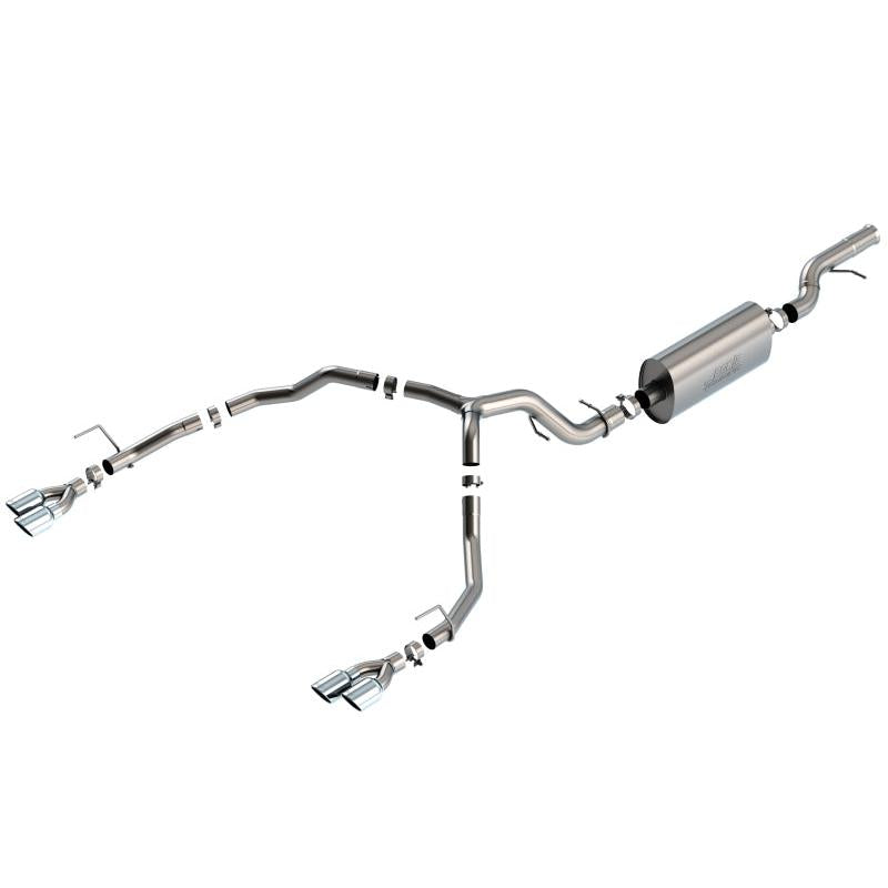 Borla 21-22 Chevrolet Tahoe 6.2L V8 2/4WD 4DR Brushed T-304 Stainless Steel Touring Cat-Back Exhaust-SR1 Performance