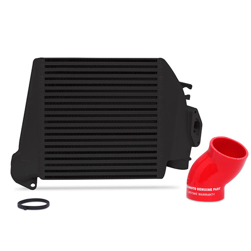 Mishimoto 08-14 Subaru WRX Top-Mount Intercooler Kit - Powder Coated Black & Red Hoses-SR1 Performance