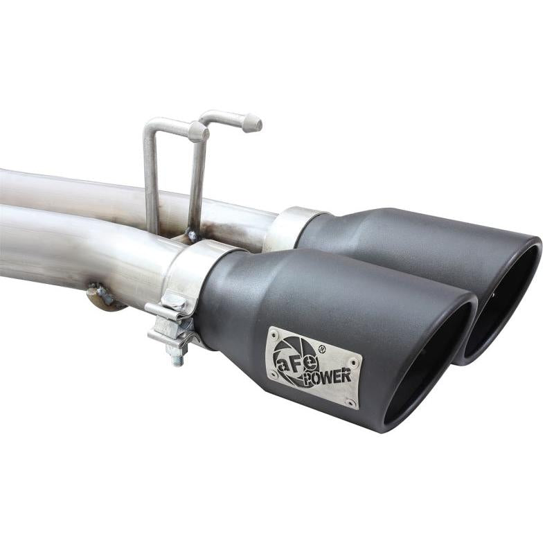 aFe Rebel Series Cat-Back 2.5in Dual Center Exit SS Exhaust w/ Black Tips 07-14 Jeep Wrangler V6-SR1 Performance