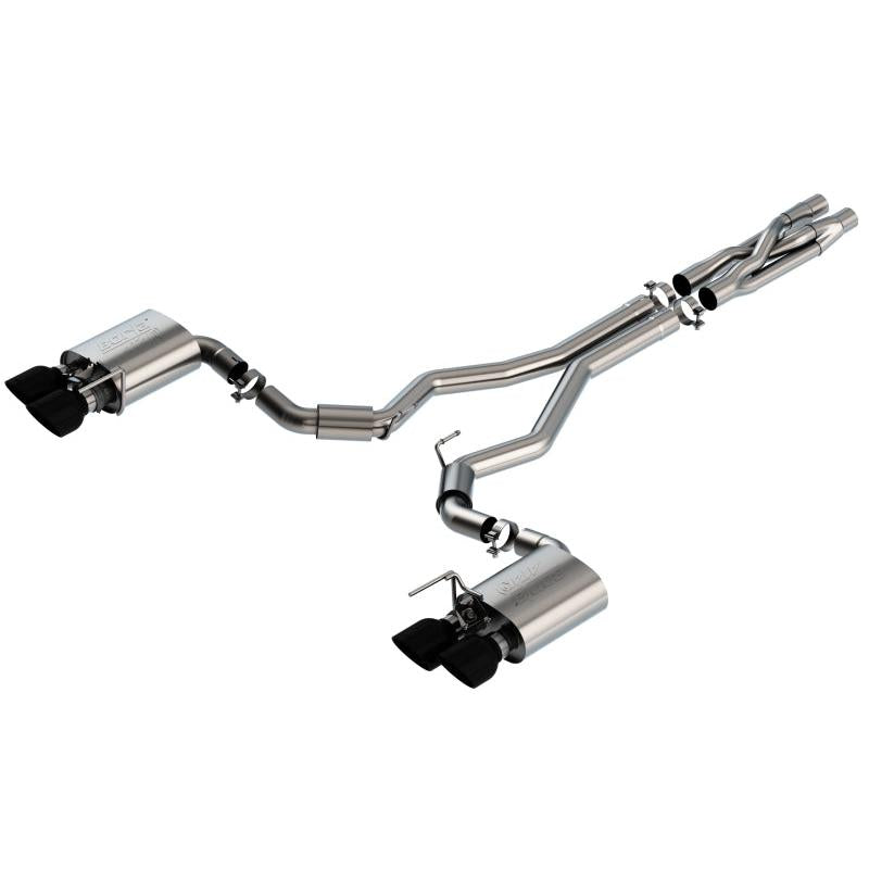 Borla 2020 Ford GT500 5.2L AT 3in ATAK CatBack Exhaust w/ Black Chrome Tips-SR1 Performance
