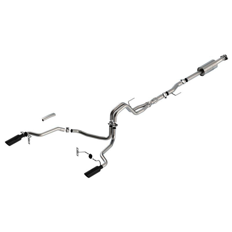Borla F-150 2021 5.0L 4dr CC SB EC STB Lariat/KR/Platinm/LTD 3/2.25 SRE Cat-Back ATAK Black CHR Tips-SR1 Performance