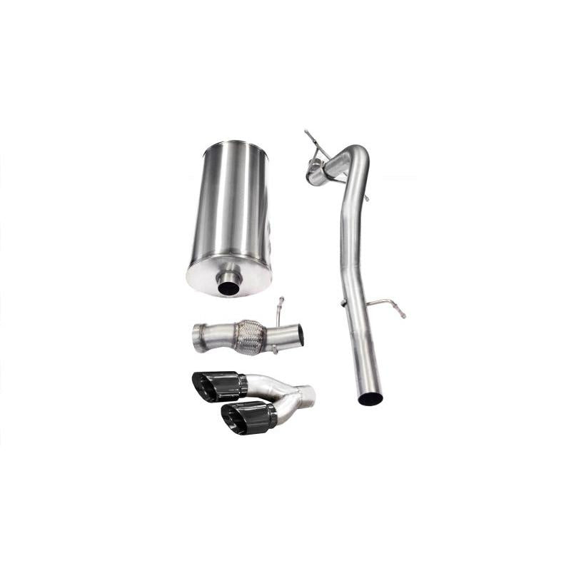 Corsa 2011-2014 Cadillac Escalade 6.2L V8 3in Cat-Back Single Side w Twin 4in Black Pro-Series Tips-SR1 Performance