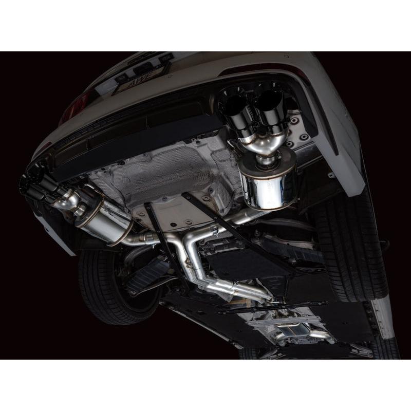 AWE Tuning 19-23 Audi C8 S6/S7 2.9T V6 AWD Touring Edition Exhaust - Diamond Black Tips-SR1 Performance