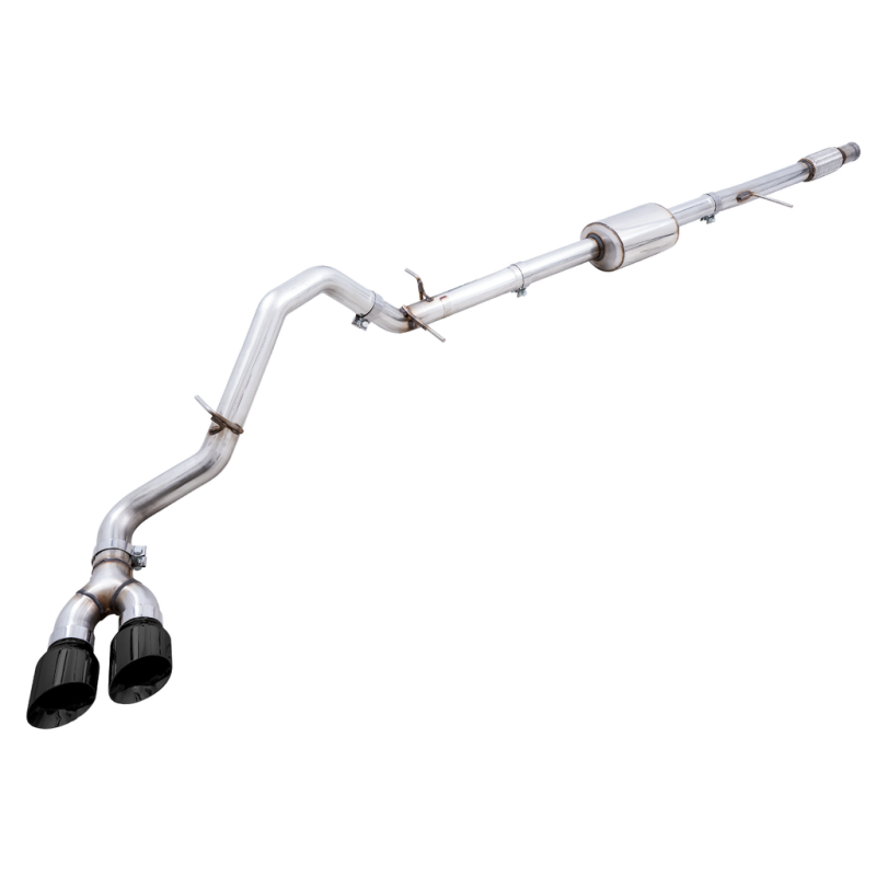 AWE Tuning 4th Gen GM 1500 5.3L 0FG Catback Dual Side Exit (Flat Bumper) - Diamond Tips-SR1 Performance