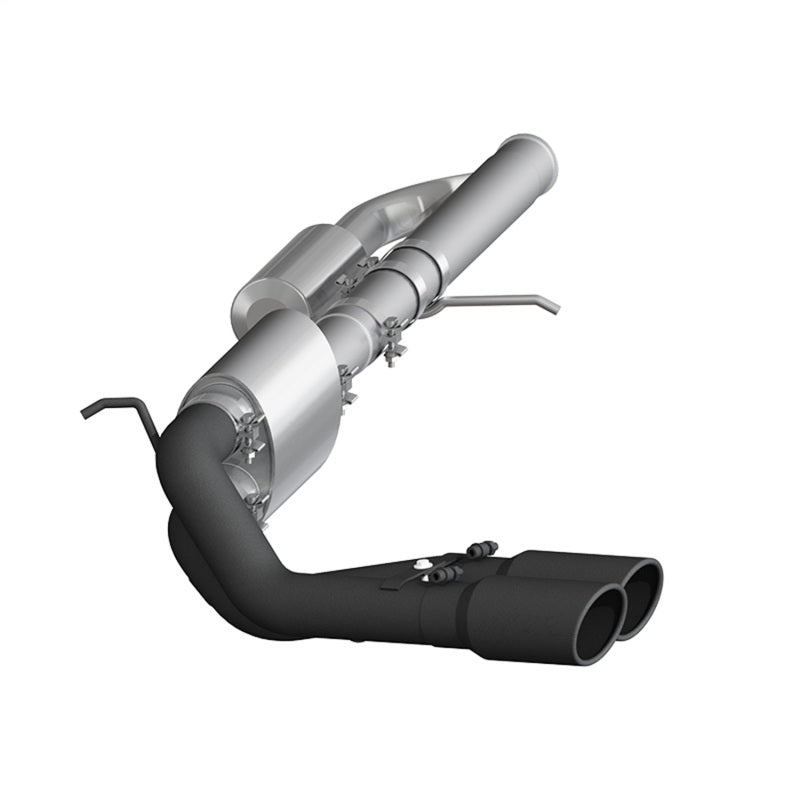 MBRP 09+ Chevrolet Silverado 1500 3in Cat Back Pre-Axle Dual Outlet w/ 4in Tip - Black-SR1 Performance