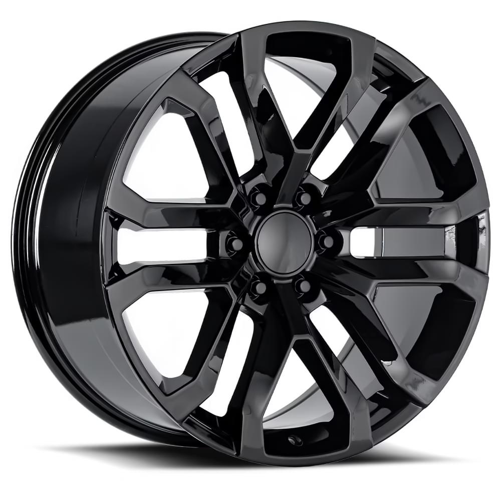 22X9 6X5.5 +24 HB 78.1 2019 GMC DENALI GLOSS BLACK WITH CAP-SR1 Performance
