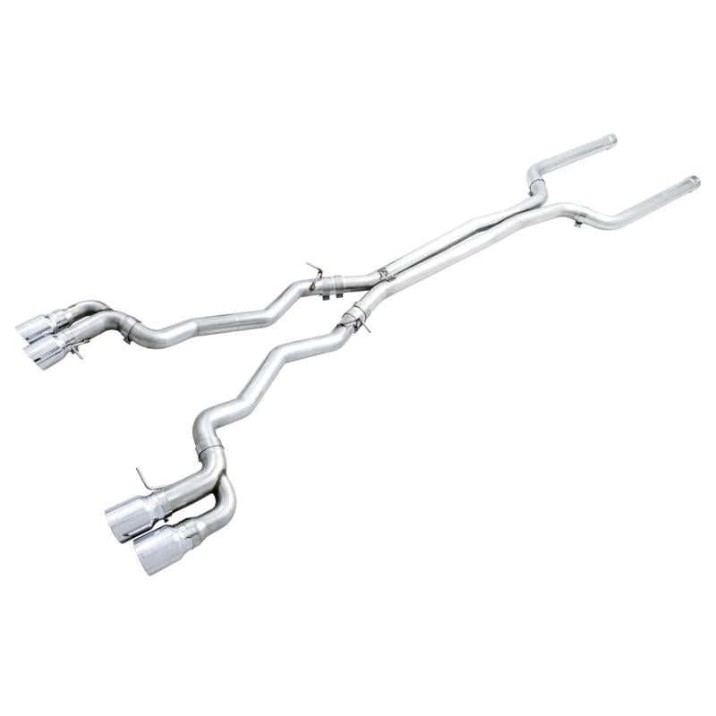 AWE Tuning 18-19 BMW M5 (F90) 4.4T AWD Cat-back Exhaust - Track Edition (Chrome Silver Tips)-SR1 Performance