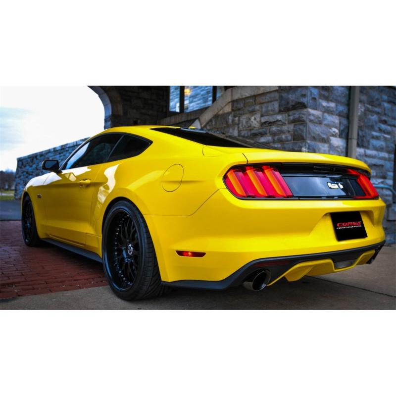 Corsa 2015-2017 Ford Mustang GT 5.0 3in Axle Back Exhaust Black Dual 4.5in Tip Sport-SR1 Performance