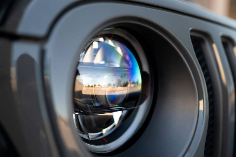 DV8 Offroad 18-22 Jeep Gladiator & Wrangler LED Projector Headlights with Black Bezel