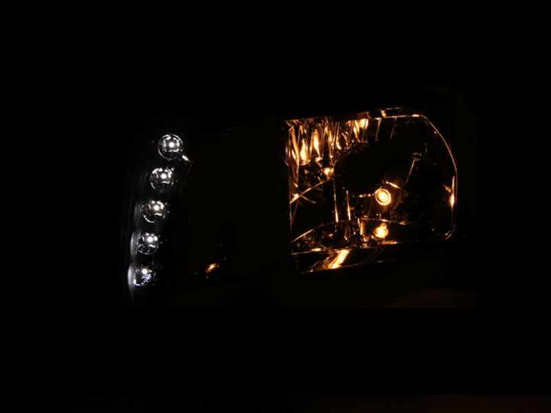 ANZO 1998-2005 Ford Crown Victoria Crystal Headlight Chrome With Bumper Light (OE)-SR1 Performance