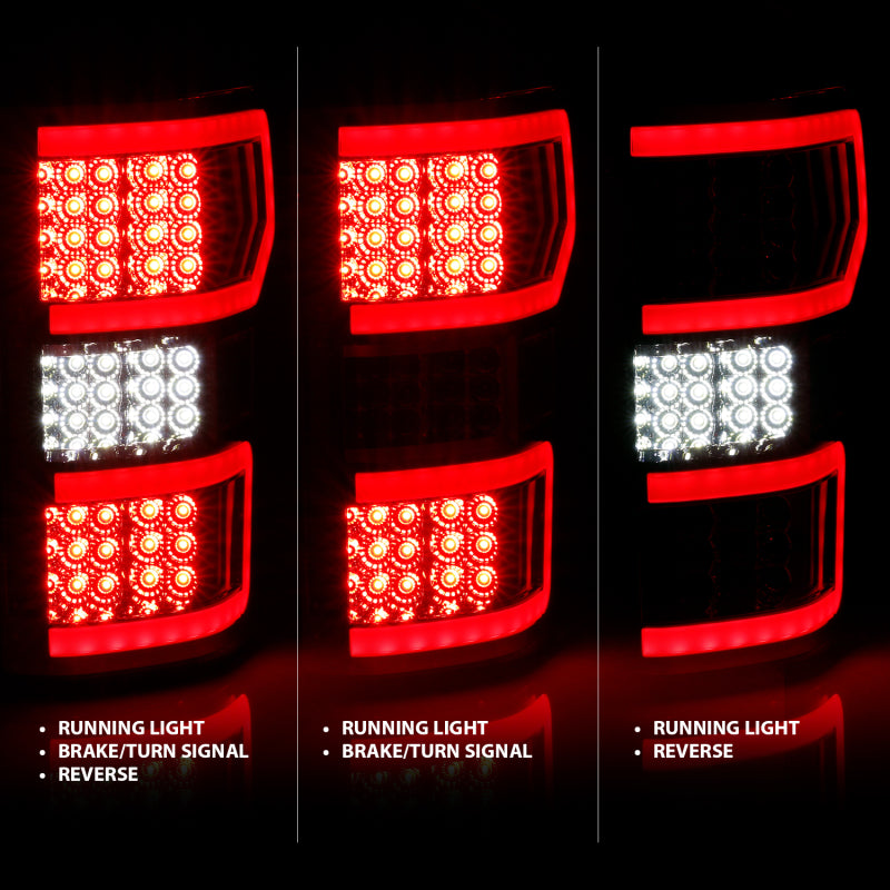 ANZO 2018-2019 Ford F-150 LED Taillight Chrome (Red Light Bar) (w/ Sequential)-SR1 Performance