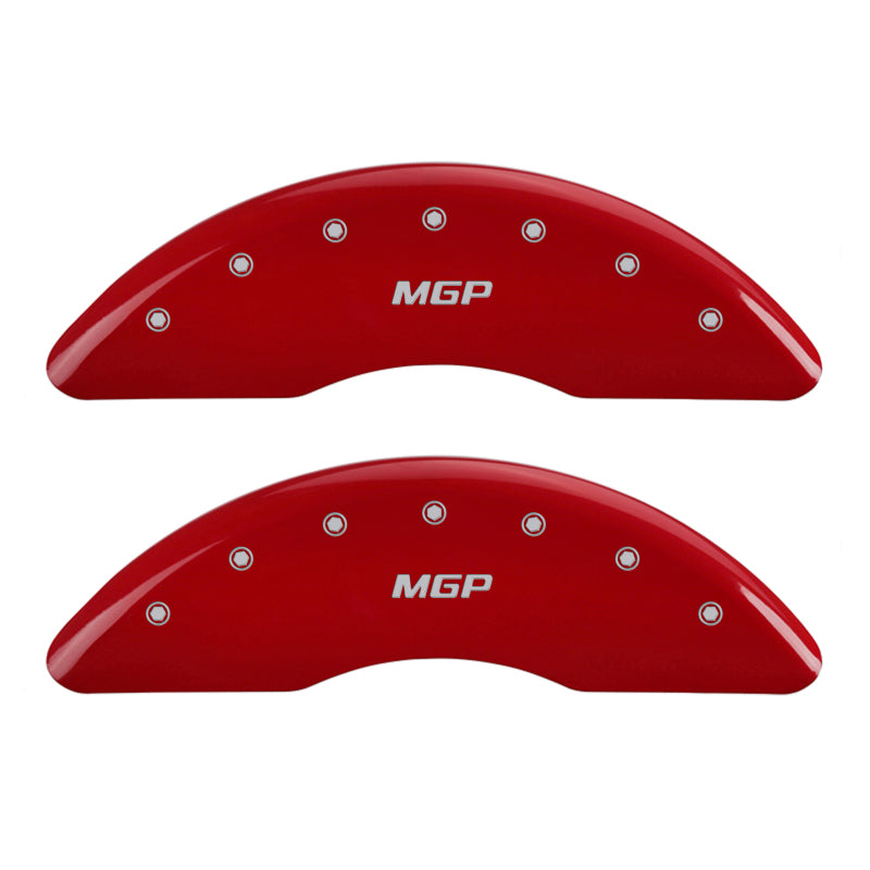 MGP 4 Caliper Covers Engraved Front & Rear MGP Red finish silver-SR1 Performance